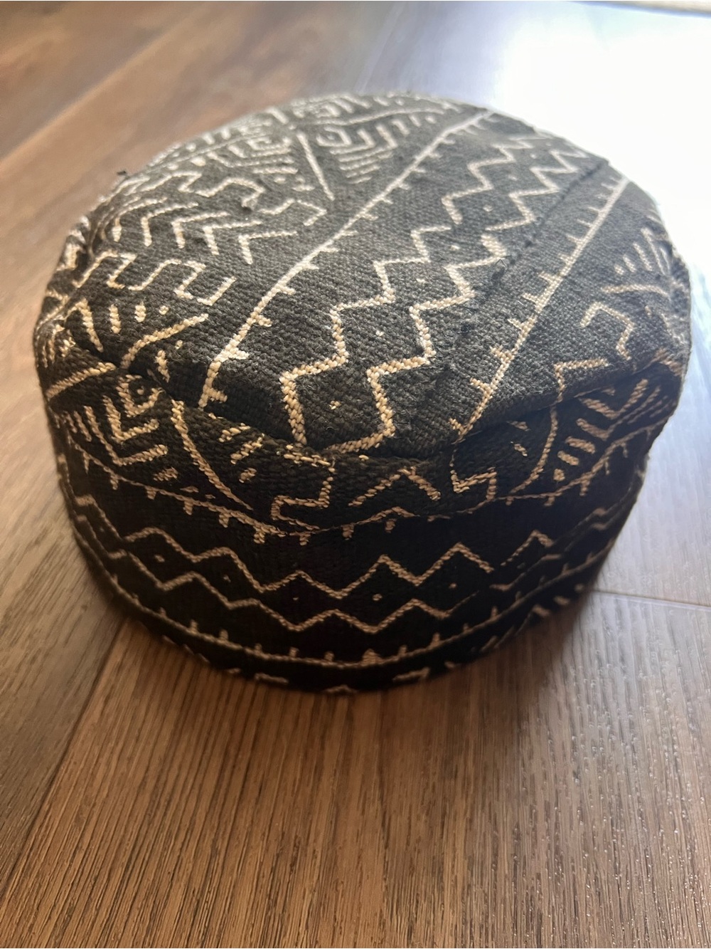 Mudcloth Bogolan cufi African hat from Mali - Picture 2 of 3